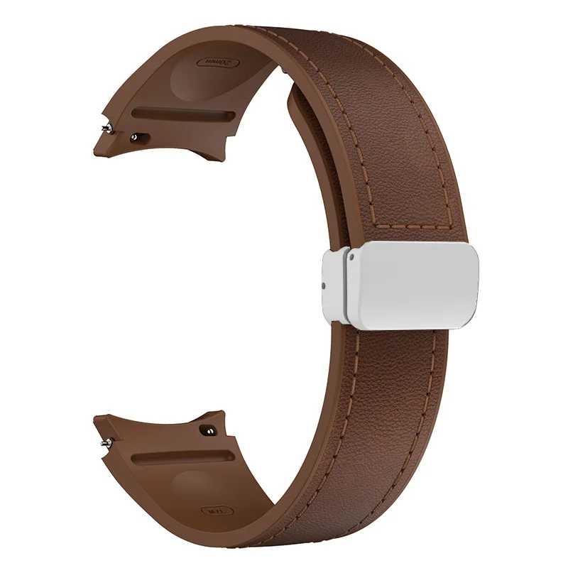 Premium Leather-Silicone Sport Band Bracelet - Universal Fit