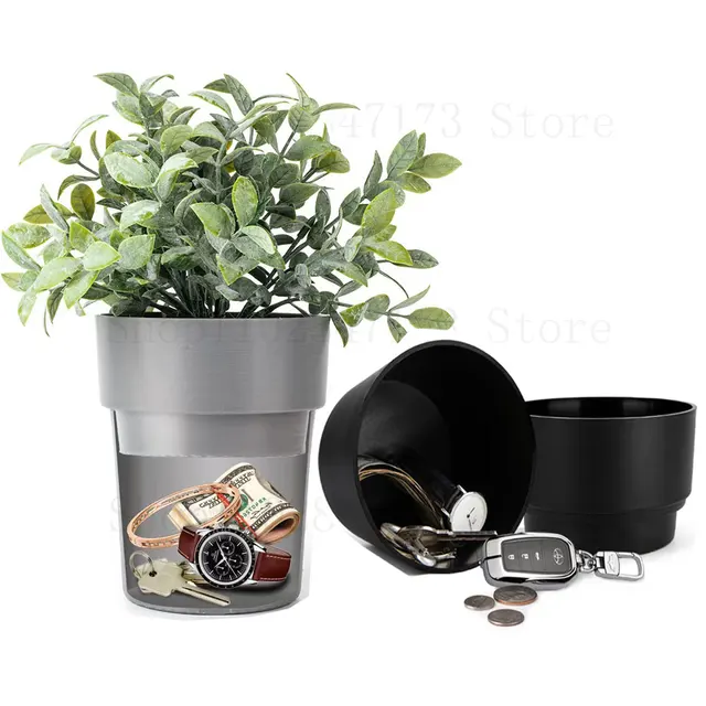 Hidden Safe Plastic Flower Pot Money Storage Box Surprise Separable Security Container Stash Safe Box Stash Jars Piggy Bank 1