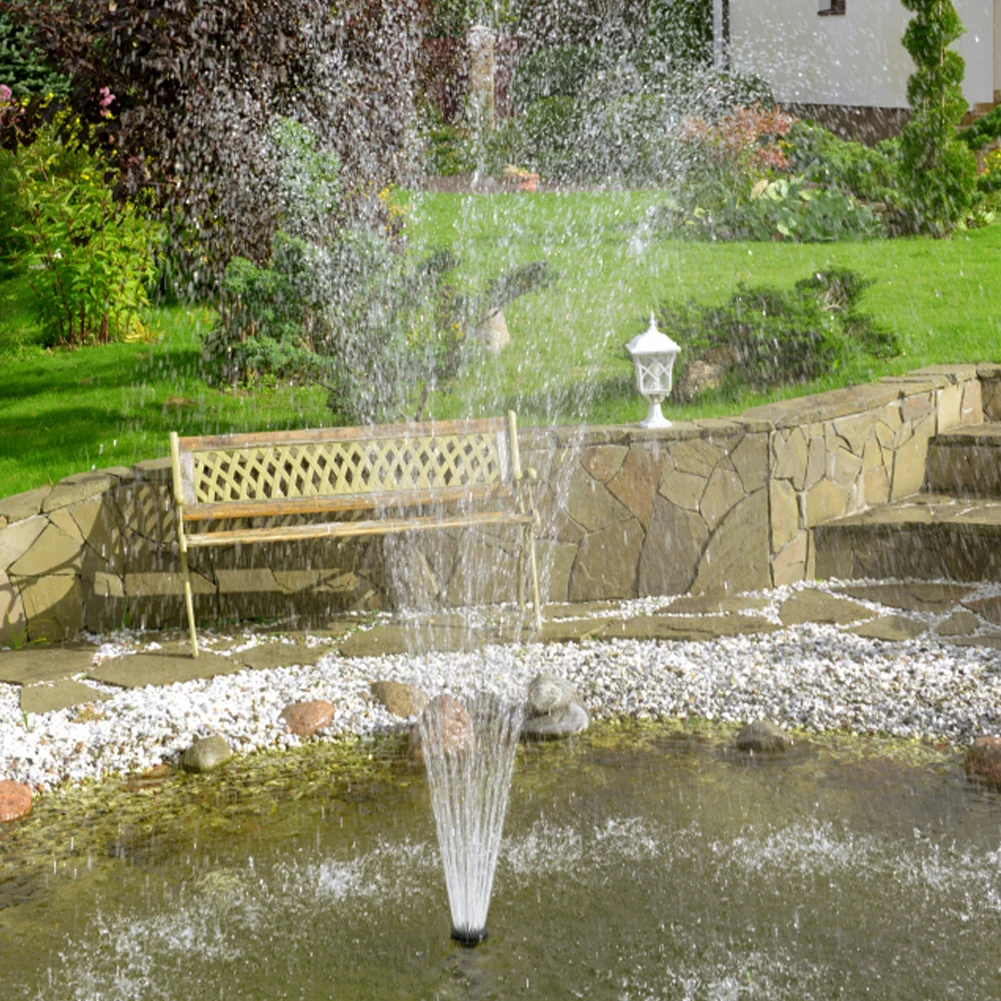 1.2W Solar Fountain Pond Pump Kit with 6 Nozzles Solar Powered Fountain Water Pump Solar Fountain for BirdBath Garden Small Pond