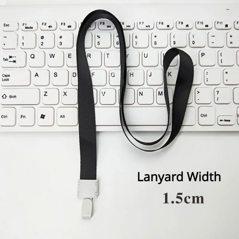 Clear Dual-Sided Badge Holder with Lanyard - Professional ID Card Cover and Neck Strap