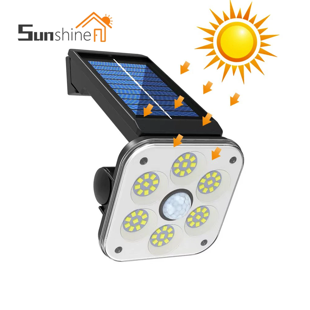 Solar LED Lights Outdoor Intelligent Light Control No Fear of any Weather 48 54 SMD LED 54 COB Wall Lampe Solaire Exterieur