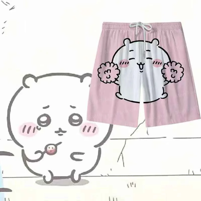 Summer Japanese anime Cartoon Phiikawa Usachi boy cute shorts couple casual Style Men Women Fahsion Comfortable Beach shorts 2