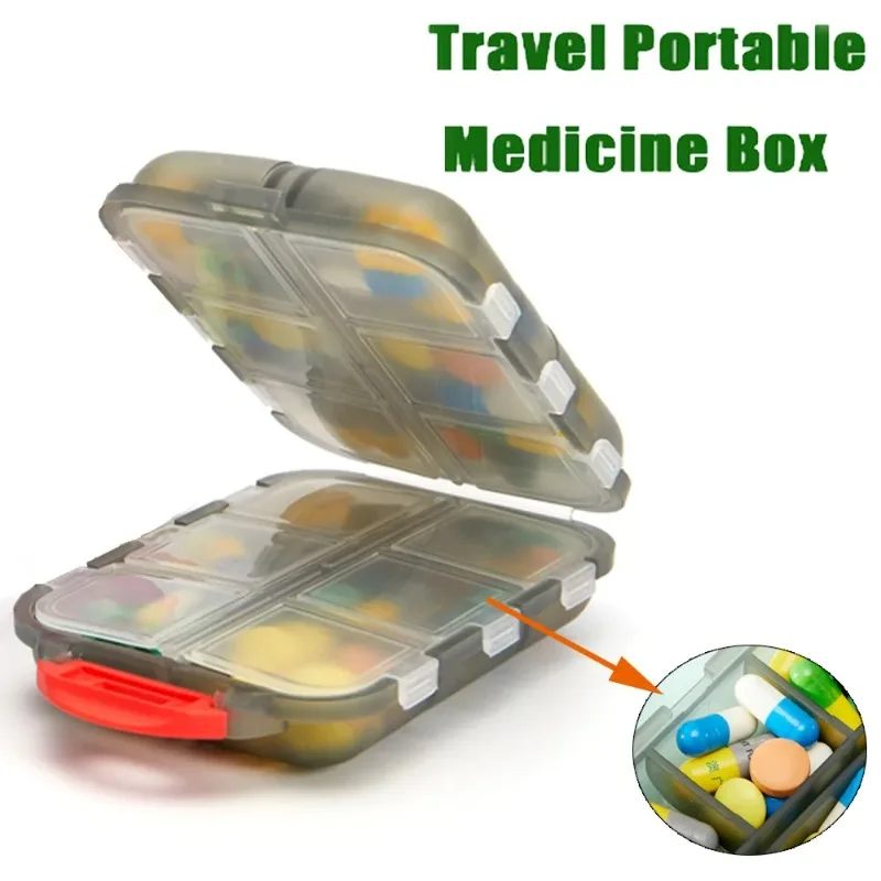 

Portable Travel Pill Storage Box Mini Vitamin Moisture Proof Pill Cases Weekly Medicine Fish Oils Container Organizer 4 Times