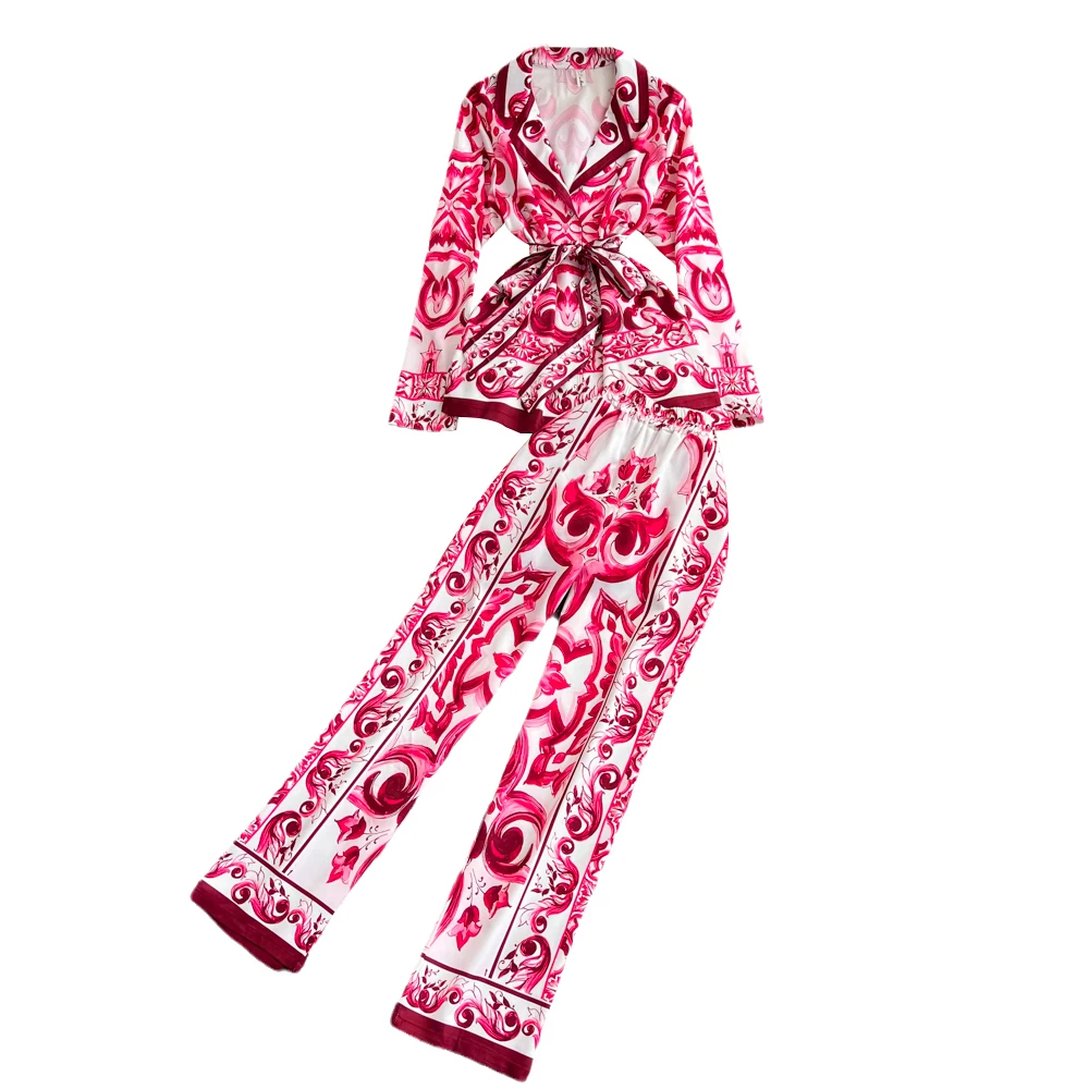 Abito Donna Camille In Porcellana Floreale | Eleganza Lusso Taglia 42/44 | Colore Blu | Abito Casual Chic - 3