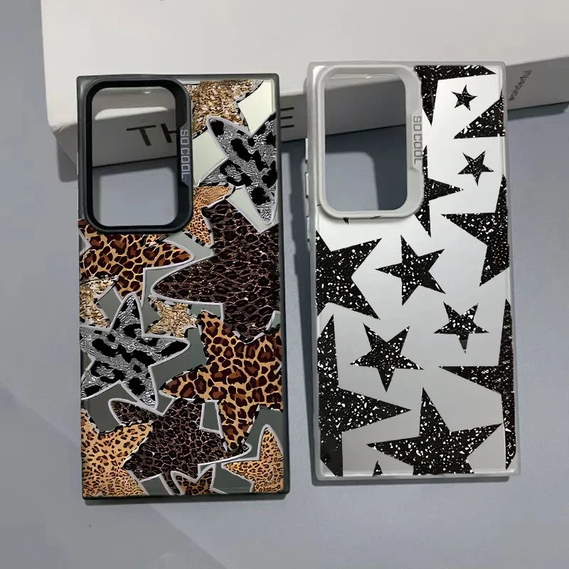 Leopard Print Star Phone Case - Stylish and Durable Design