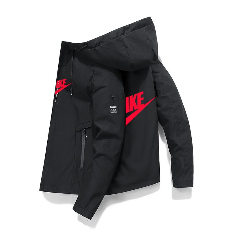 Spring and Autumn New Brand Men's Outdoor Windproof Jacket Men's Casual Hooded Jacket Men's Hiking Jacket Men's Sports Jacket