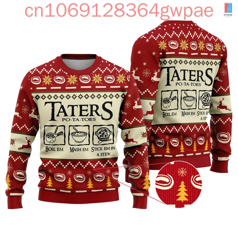 Maglione Natalizio Uomo E Donna – Il Signore Degli Anelli – Con Occhio Di Sauron E Simboli – 100% Acrilico Morbido E Caldo – Regalo Unico Per Fan Della Terra Di Mezzo - 2