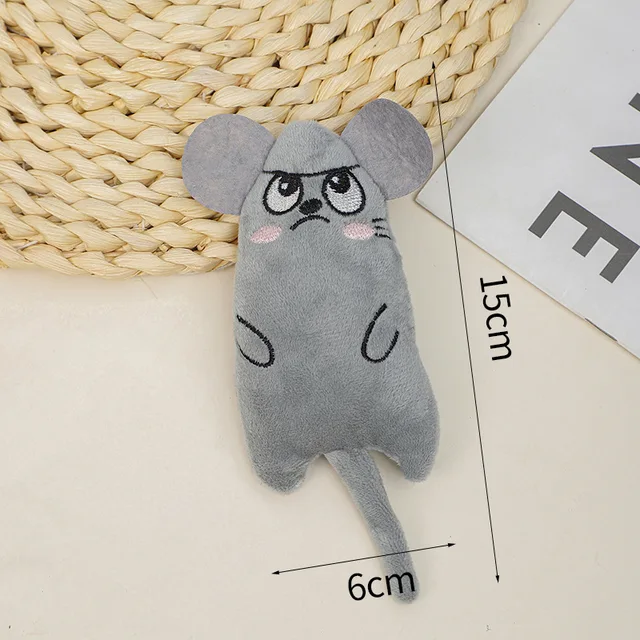 Cat Toys Funny Interactive Plush Cat Toy Mini Teeth Grinding Catnip Toys Kitten Chewing Squeaky Toy Pets Accessories 5