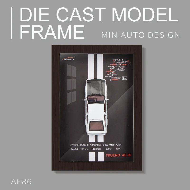 1:32 Alloy Metal Photo Frame Version Sports Car Model Simulation 3D Racing Car Hanging Painting Collection Kids Gifts Decoration 6