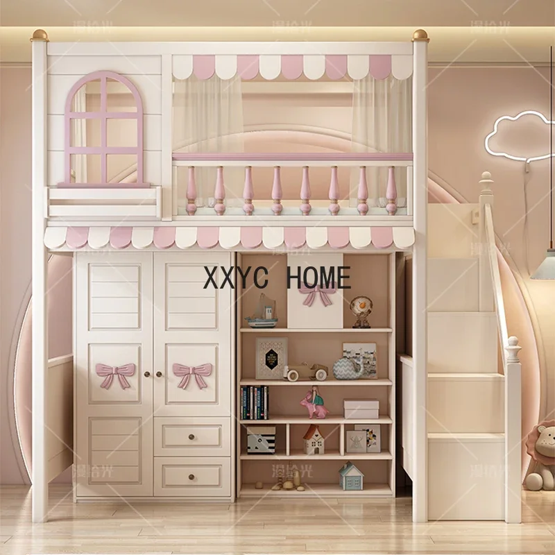 Luxury Children Beds Princess Storage Multifunctional Baby Children Beds Bedroom Camas Infantiles Kids Bed Set Furniture BL50CB