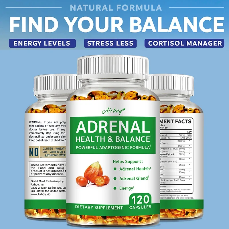 Adrenal Support Supplement Releases Adrenal Fatigue Cortisol Manager Relaxes Stress and Anxiety Boosts Mood
