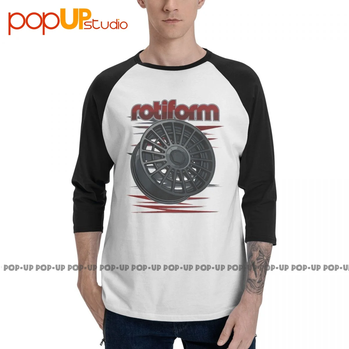 Cool Rotiform Las R Wheel T-Shirt Manica 3/4 Unisex Hot Deals Maglietta Raglan