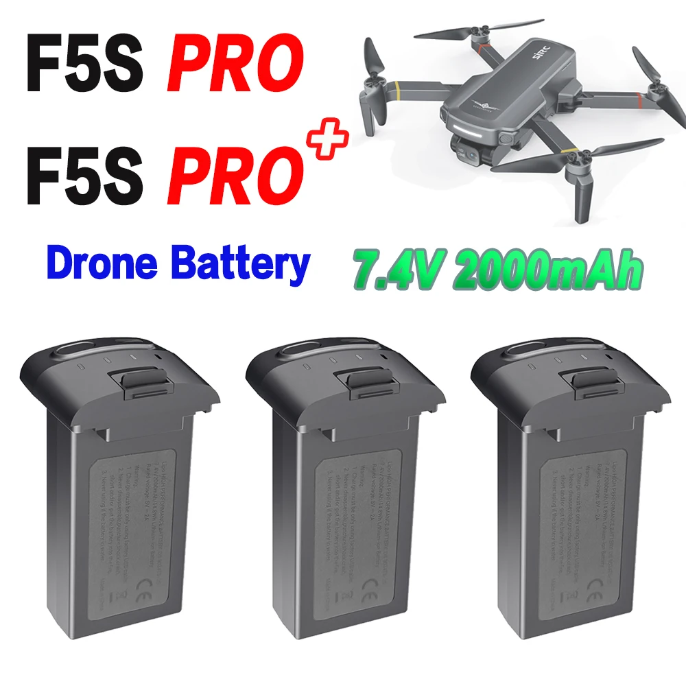 

Original SJRC F5S PRO+ Battery 7.4V 2000mAh Battery For F5S/ F5S PRO Drone Battery Accessories Parts