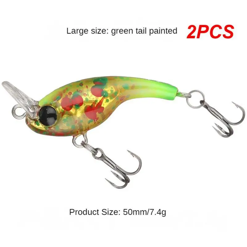 

2PCS New Sinking Minnow 35mm 2.3g/50mm 7.4g Micro Fishing Lure Mini Wobblers For Freshwater Stream Trout Perch Bass Pike Baits