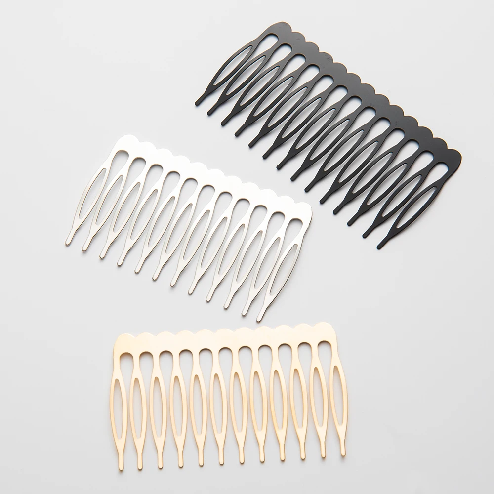 Hair Comb 10pcs 5 8 10 12 14 16 18 Teeth Metal Hair Comb Brass For Clip Women Girl Bridal Ornament Jewelry Decorative Accessories Wedding