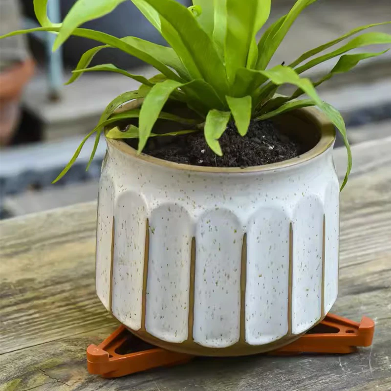Plant Stand Wooden Flower Shelf Plastic Flower Pot 10PC Flower Pot Pad Foot Tray Bottom Support Plastic Base Bottom Pad High Support Green Plant Pot Breathable Anti-Rotten Root