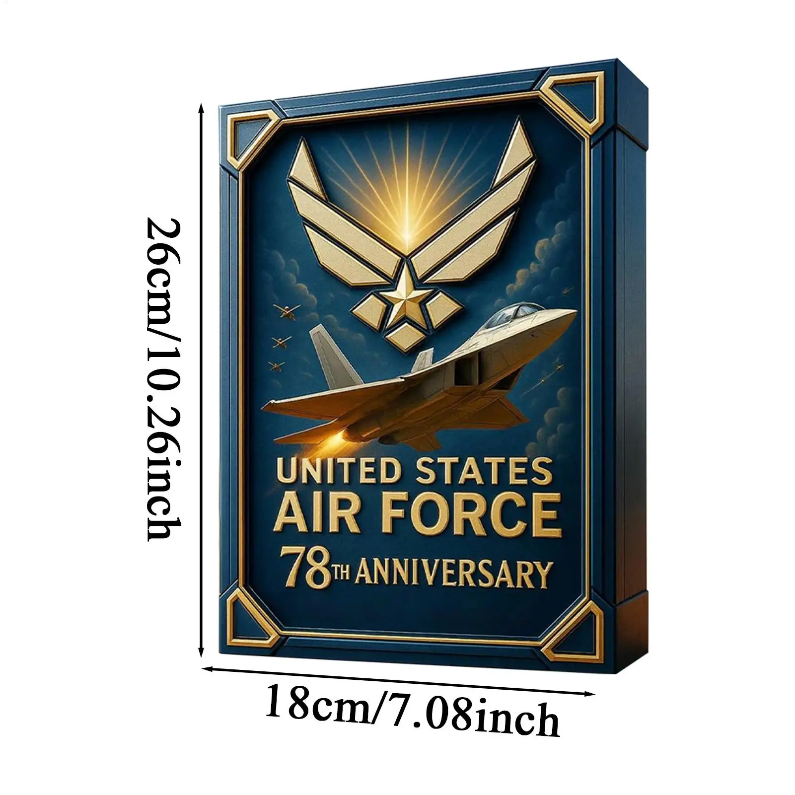 Christmas Aircraft Advent 2D Acrylic Ornaments Decor 24 Days Air Force 78th Anniversaries Tree Ornament for Aviation Enthusiasts