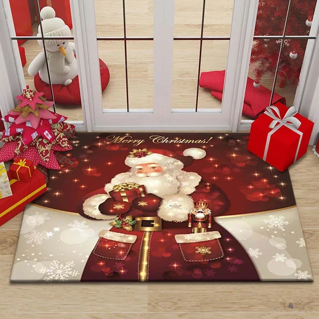 Merry Christmas Santa Claus Entrance Doormat Home Decor Carpet for Living Room Corridor Balcony Rugs Non-slip Bathroom Floor Mat floor mat decorative carpet non slip carpet