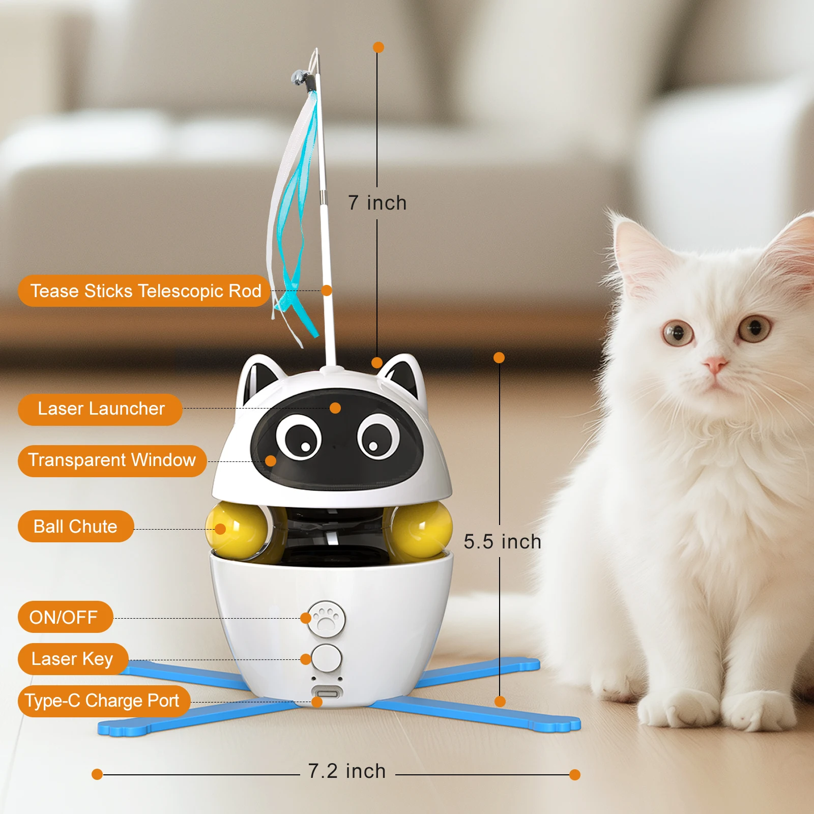 4-in-1 Interactive Cat Laser Toy 6