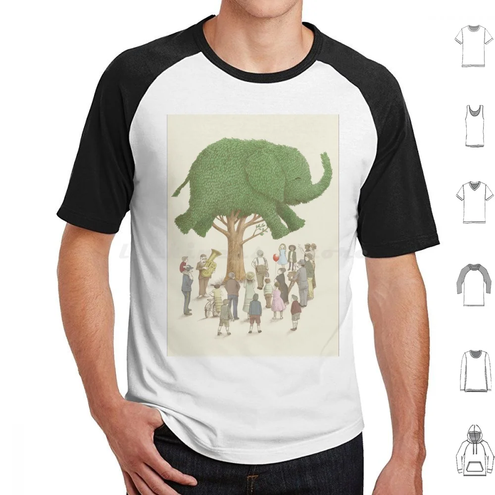 The Night Gardener-Elephant Tree T Shirt Uomo Donna Bambini 6Xl Alberi Albero Elefante Animali Tuba Musica The Night Gardener Topiaries