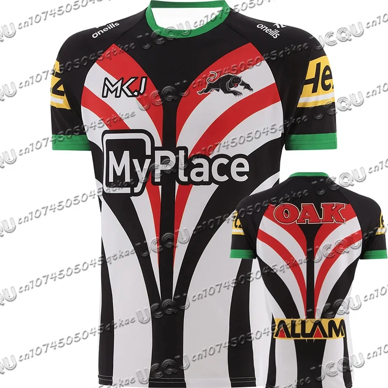 Australia Penrith Panthers Mens Home Jersey Football Jersey Short Sleeve Casual Outdoor Women's Men's Children T-shirt