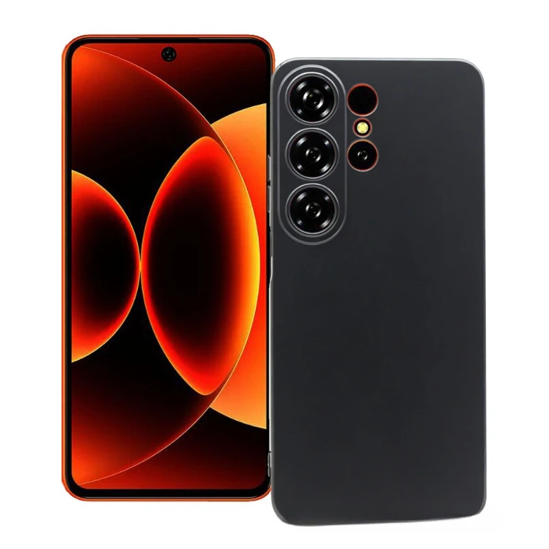 Premium Soft TPU Silicone Protective Case - Clear Black Back Shell Cover