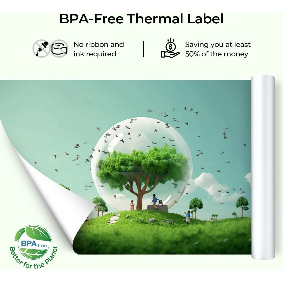 A4 프린터 빠른 건조 및 장시간 보관 연속 열 용지, 사진 그림 PDF 인쇄용 접이식 열 용지 100 매