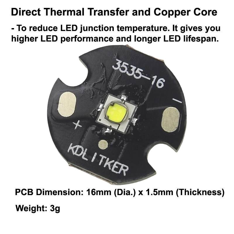 รูปสินค้า SMD 3535 LED Emitter สำหรับ DIY ไฟฉาย หลากหลายสี