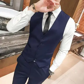 M-5XL 플러스 사이즈 남성용 슬림핏 정장 조끼, 캐주얼 정장 조끼, 포멀 비즈니스 조끼, 남성 조끼, 질렛 옴므 XXXXXL