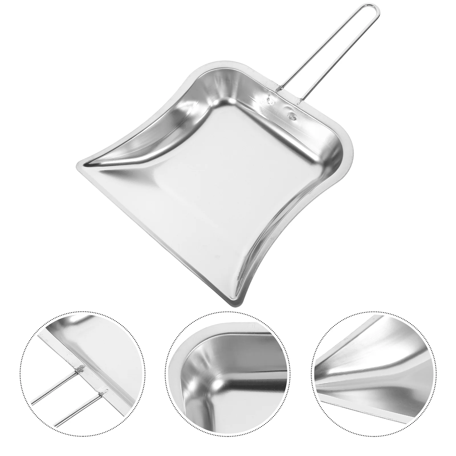 

Heavy Duty Metal Dust Pan Stainless Steel Dust Pan Handle Handheld Trash Shovel Precision Edge Small Dustpan Home