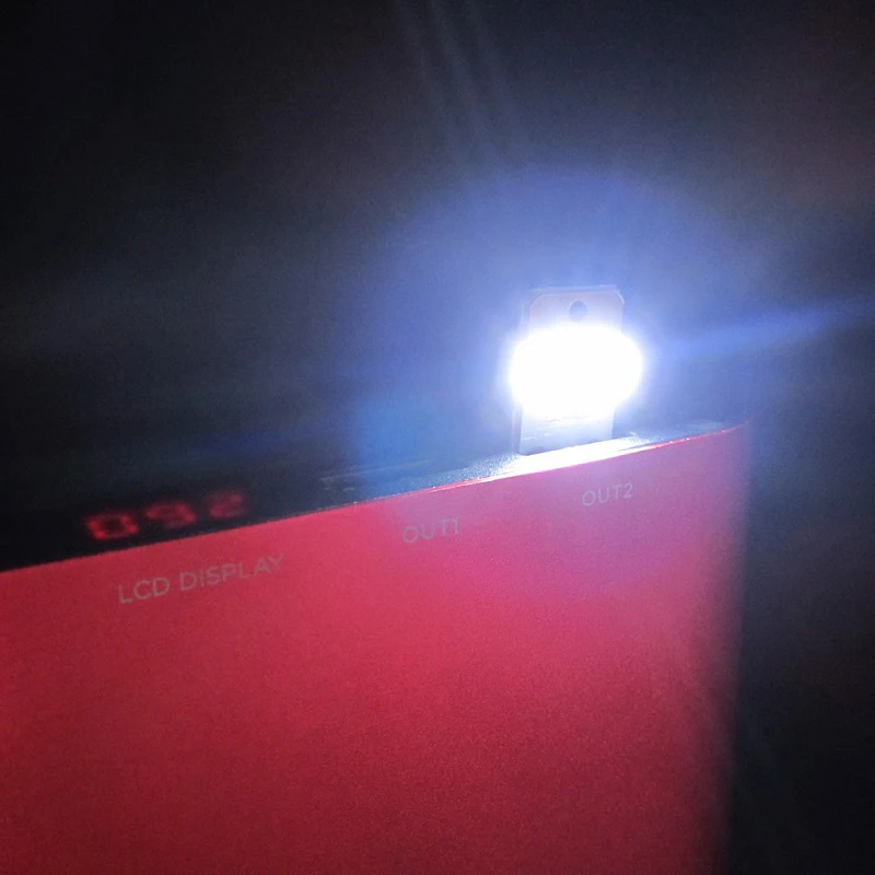 1/2/5 Pcs 휴대용 퍼스널 컴퓨터 pc를위한 USB LED 전구 책 보조베터리 밤 램프 포켓 카드 USB 힘 LED 밤 빛 옥외 야영 램프