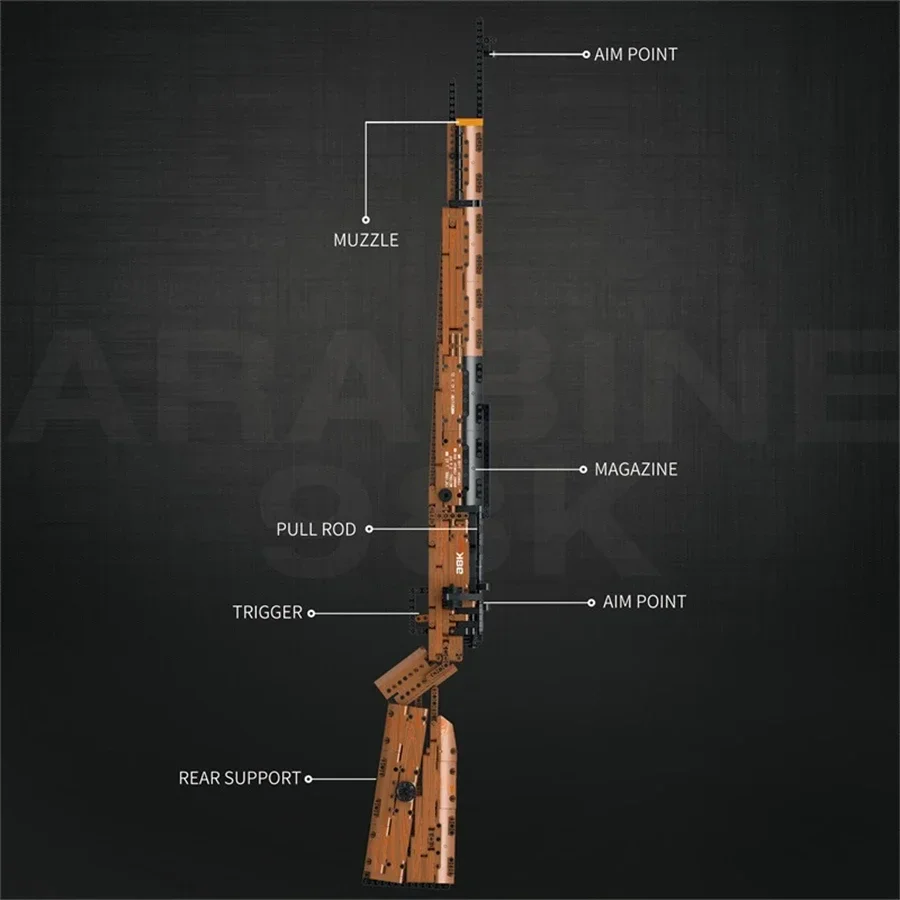 Building Blocks Toy WWII Kar98k Sniper Rifle Model Creative