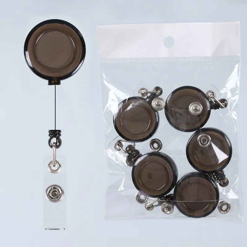 

5pcs Retractable Badge Holder Clips for Nurse ID Badge Reel with Belt Clip Doctor ID Card Chain Clips School Student Office