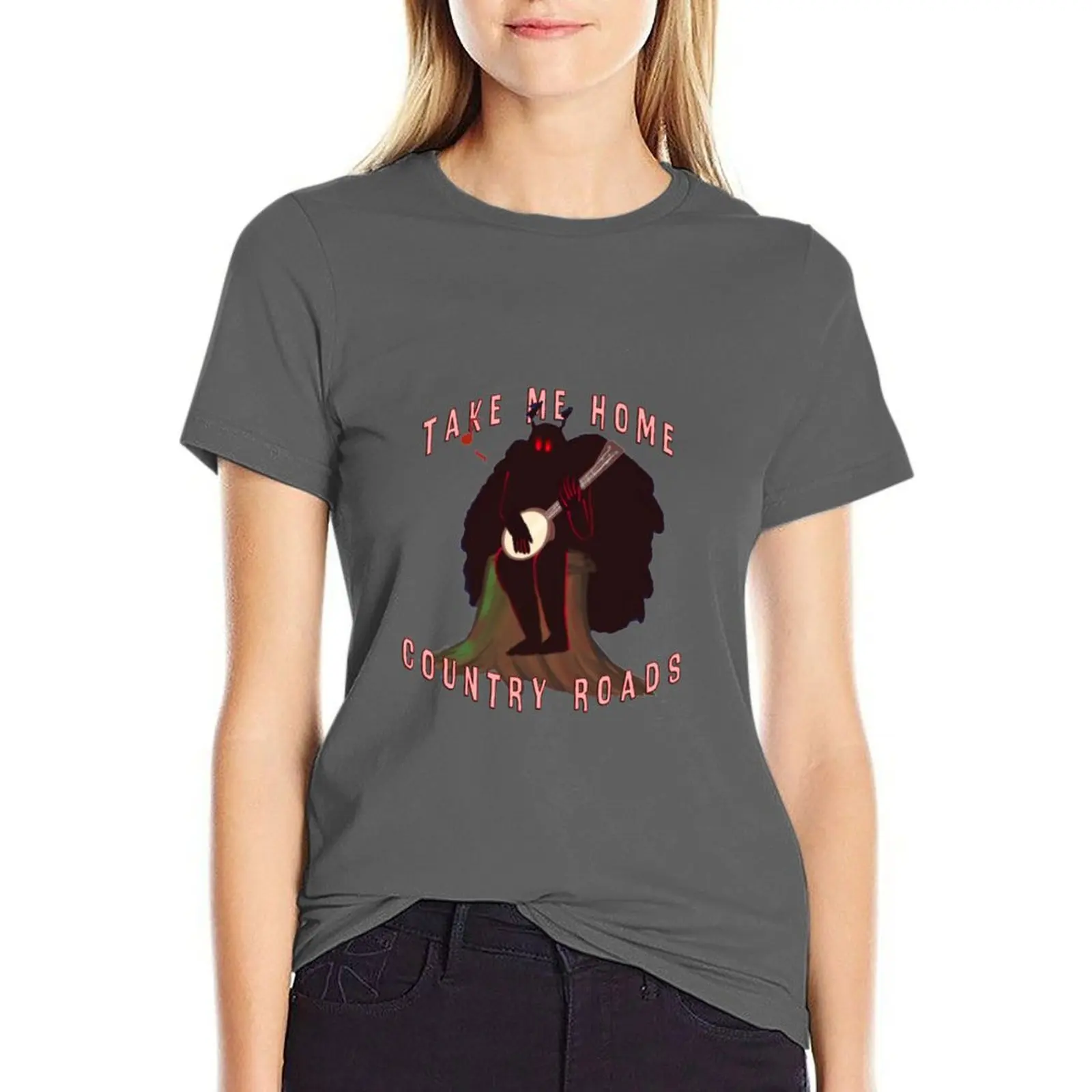 

Mothman, Country Roads (but like he has a Banjo) T-Shirt t-shirt dress for Women sexy new edition t shirts for Women