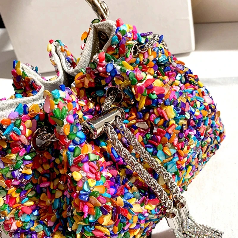 JIOMAY Color Stone Grains Tote Bag Designer Luxury Bag New 2024 Fashion Handbags Casual Bucket Bag Banquet Woman Handbag