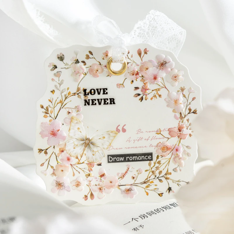 Journal GO 20pcs Flower Dreams Decorative Sticker Floral Border Scrapbooking Material Label Diy Diary Album Planner Card Making 4