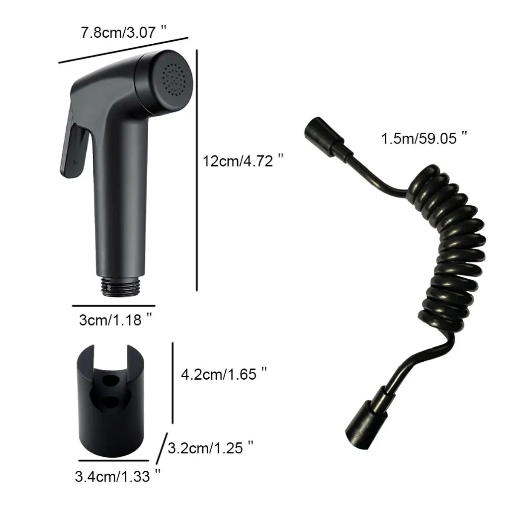Handheld Bidet Sprayer Set Dual Mode Stainless Steel Spray Gun Shower Handheld Toilet Bidet Faucet Sprayer Shower