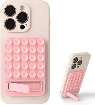 Supporto per telefono con ventosa in silicone Supporto per telefono da doccia con specchio Adesivo pieghevole Accessorio per smartphone per selfie e video 1