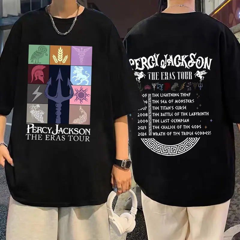 Camp Half-Blood Chairs Branes Graphic Print T-Shirt Uomo Donna Colorful Bradley Jackson T-Shirt Uomo Casual Vintage Tshirt