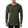 Plain Mens Casual Hip Hop Tops Slim Fit Long Sleeve V-neck T-Shirt Gym Bodybuilding Sport Cotton Shirts Fitness Muscle Clothing 1