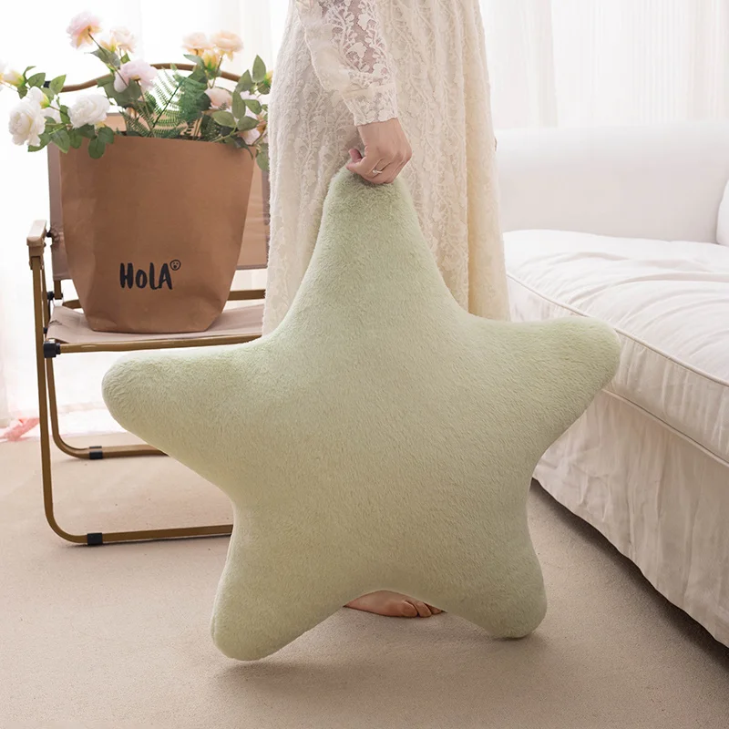 Star Plush Pillow Colorful Natural Sky Stuffed Cushion Pink Yellow Blue Green Cream Sofa Chair Bed Party Decor Gift 4
