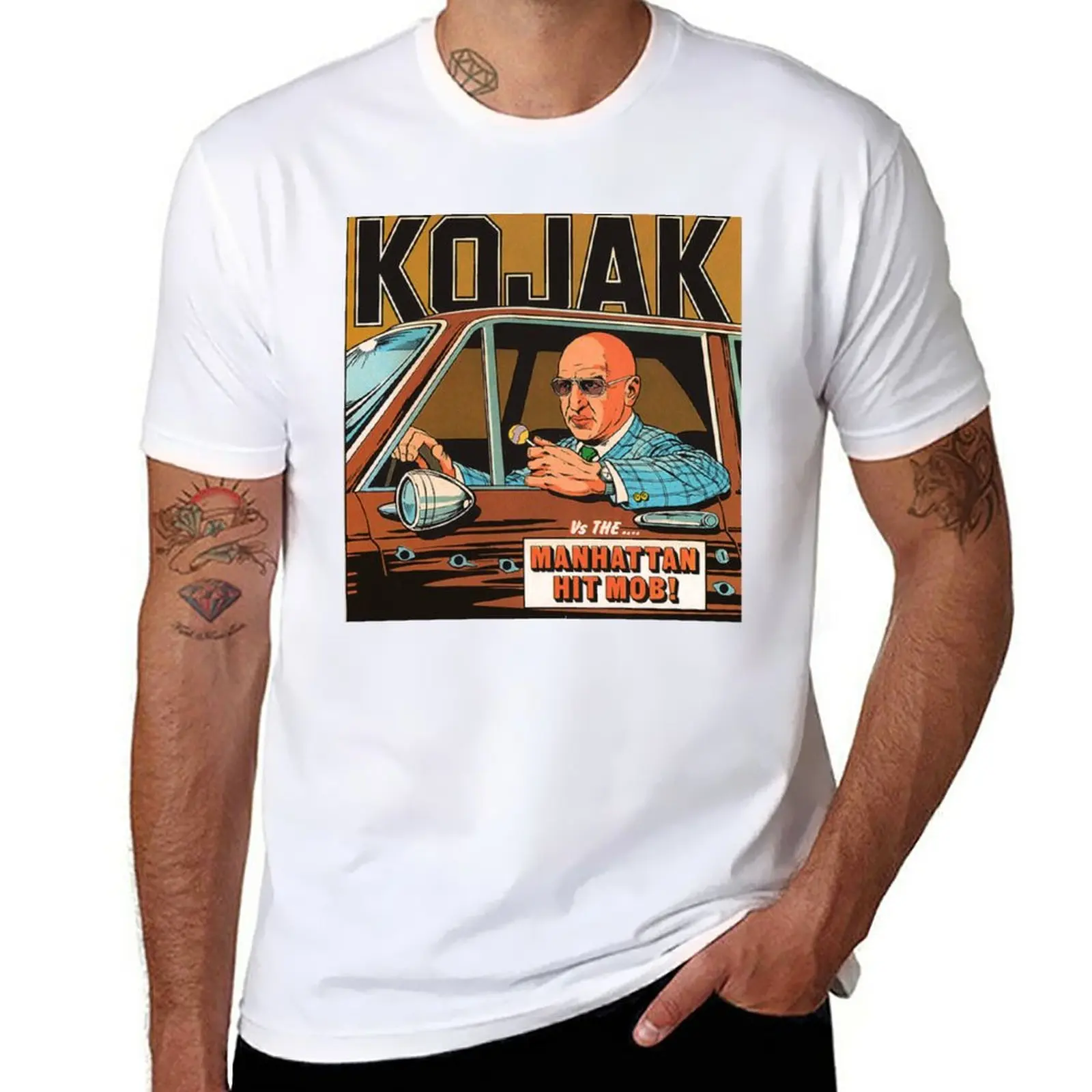 New Kojak - Vintage Retro Tv Detective Cop Show 70S T-Shirt Plus Size Magliette Magliette Nere Magliette Carine Maglietta Oversize Da Uomo