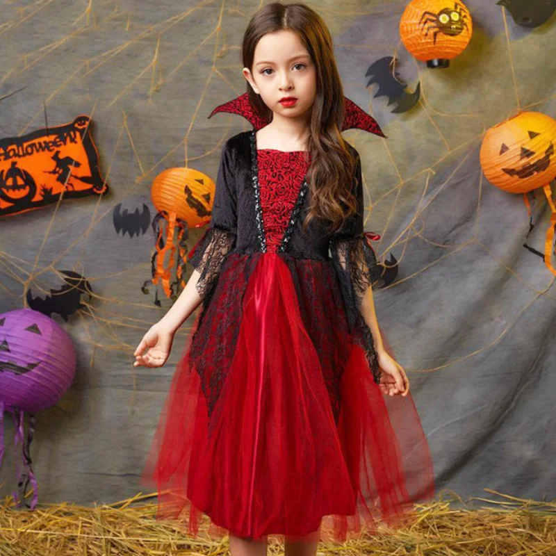 Kids Gothic Vampire Costume 2