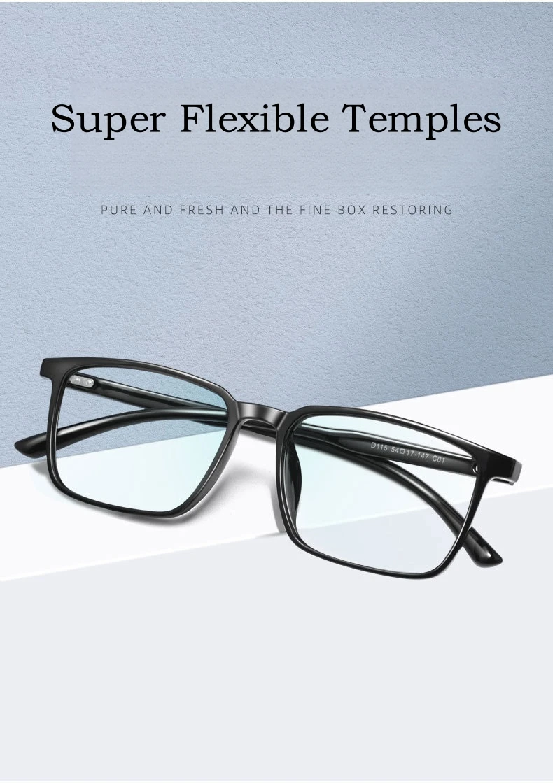 Yimaruili ultraleichte Mode flexible tr90 Brillen rahmen Männer Retro quadratische optische Rezept Frauen Brillen fassungen d115 – Detail 3