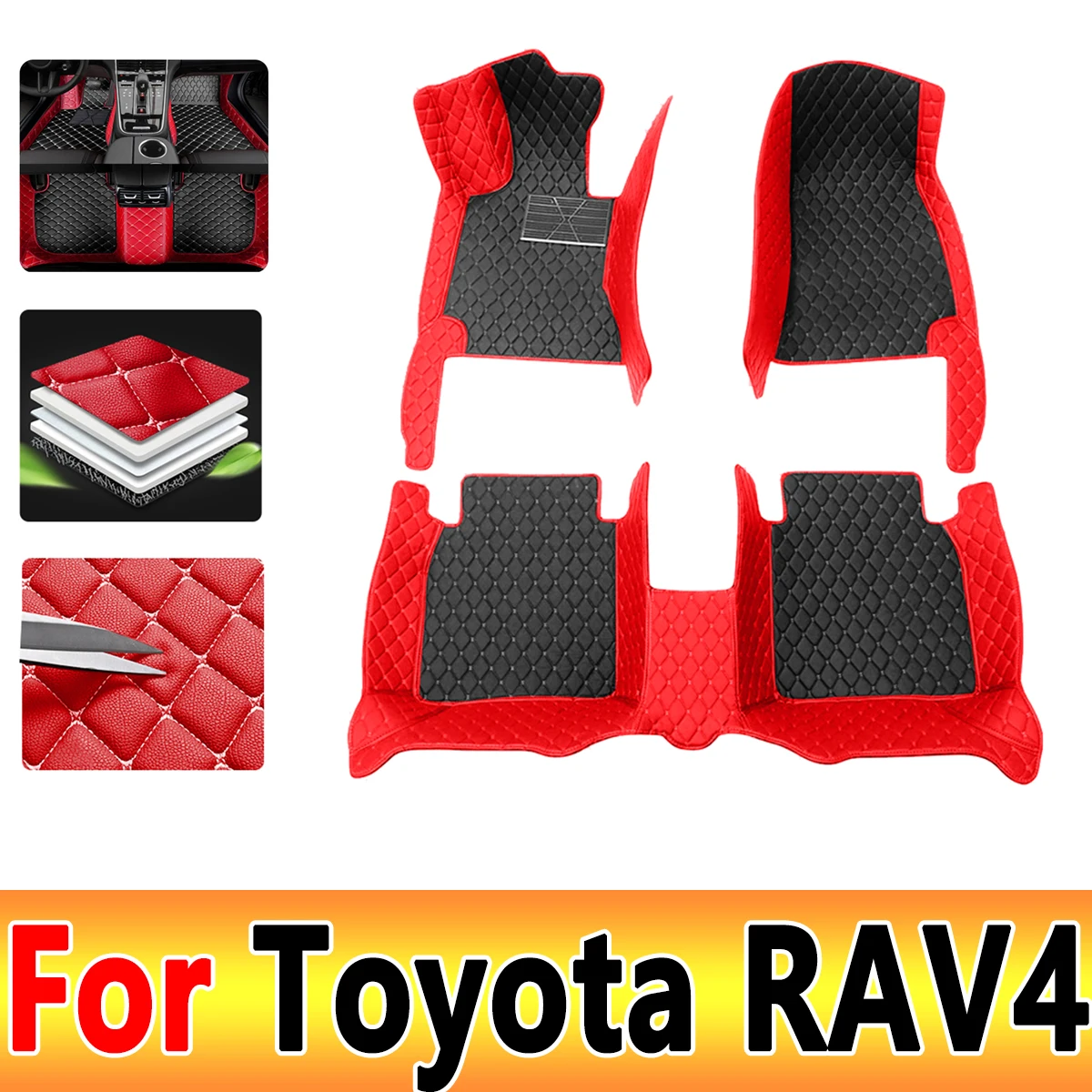 

Автомобильные коврики для Toyota RAV4, негибридные автомобильные коврики с ножками для Toyota RAV4 2013, 2014, 2015, 2016, 2017, 2018, 2019, аксессуары для интерьера