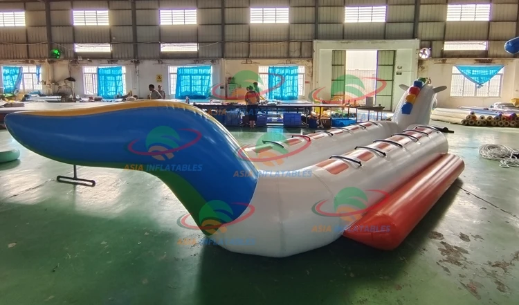 12 Persons Inflatable UNICORN Boat 97cm Tube Double Lane Unicorn Banana Boat For Commercial 6