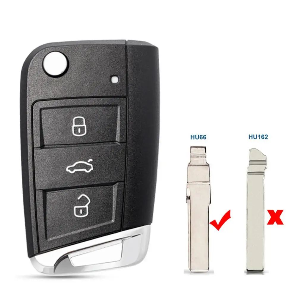 3 Buttons Modified Folding Flip Remote Car Key Cover Case Fob Auto Shell Replacement Fit for VW Golf 7 MK7 Octavia A7 Seat