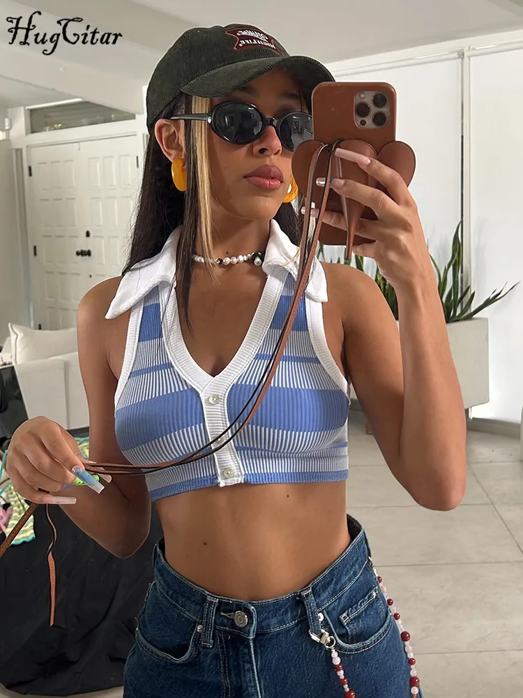 striped crop hoodie