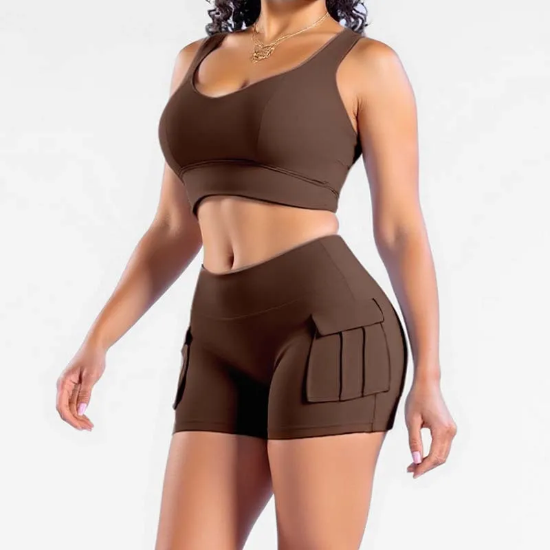 Ensemble Yoga Femme 2 Pièces : Brassière & Short