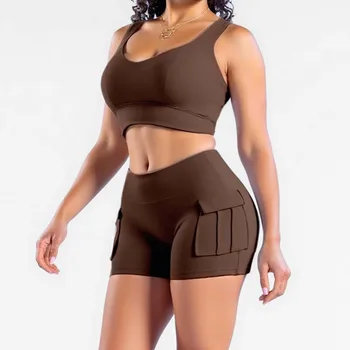 Ensemble Yoga Femme 2 Pièces : Brassière & Short